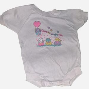 Rabbit Skins White One-Piece Bodysuit with Pink, Yellow & Purple Accents